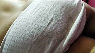 Mast desi indian wife receives big ass massage from sales boy at home