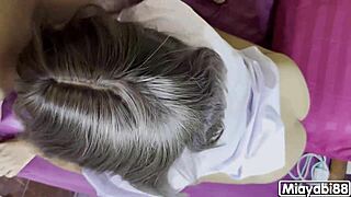 damn, banging in thai school uniform, moaning loud, hiding face from camera