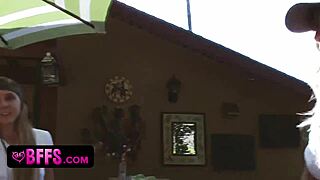 naughty camp counselors get fingered outdoors