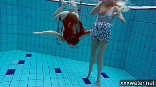 Hot Russian girls dominate the pool with stunning bikini swims