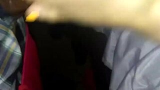 Ebony BBW gives reverse footjob cumshot