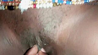 Playing With Ebony Pussy And Fucking It With Coke Bottle