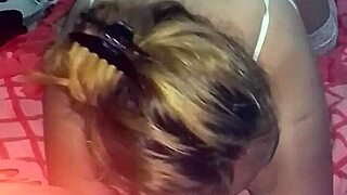 front camera recording of sex with a blonde in sexy lingerie