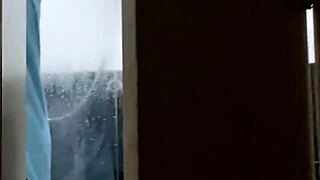 Caught spying on blonde in shower, and wow! 😏