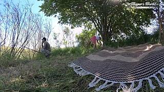 Black Anamary Fucked Outdoors in Doggystyle