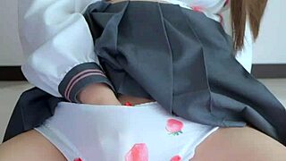 your classmate in cute underwear addicted to vibration