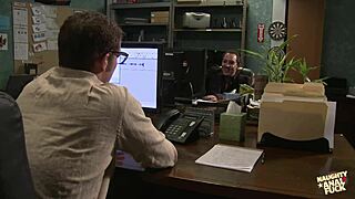 One more attractive woman experiences a rough session on the office desk