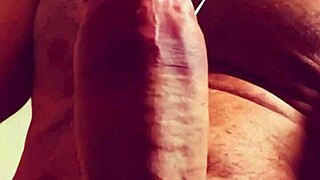 I'm warming up my big cock alone before the girl gets home from work, masturbating with handjob for huge cum