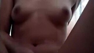 Filipina in shower, bating on vc, her small tits look so hot, damn!