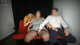 Secret fucking in the cinema, hidden from the audience