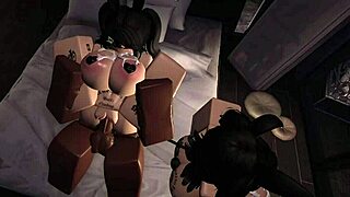 Mating season hits hard for two bunnys in rough group blowjob and creampie action.