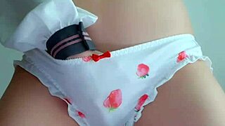 your classmate in cute underwear addicted to vibration