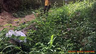 Sex addicted wife craves hardcore fucking by the stream