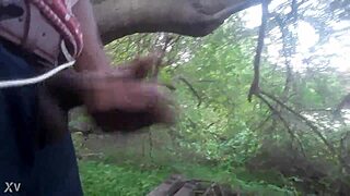 Enjoying an outdoor moment in the trees