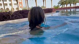 Sexy Monika Fox Swims Naked In Pool And Sea In Hot Country