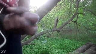 Enjoying an outdoor moment in the trees