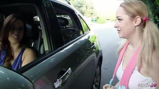 How does a Whitezilla cock couple seduce a teen for old-young FFM action?