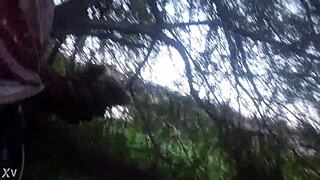 Enjoying an outdoor moment in the trees