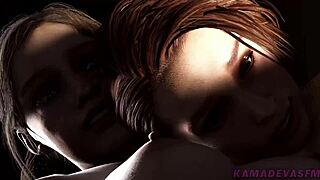 Jill and Claire share lesbian love