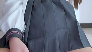 your classmate in cute underwear addicted to vibration