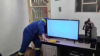 electrician fucks married woman after work