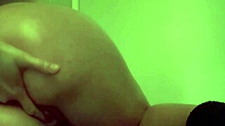 italian milf stretches ass with dildo solo