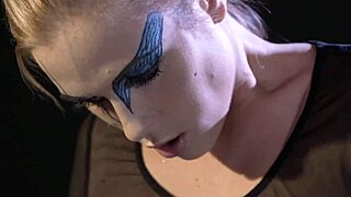 Lesbea Halloween: Innocent Ballerina Seduced by Witch