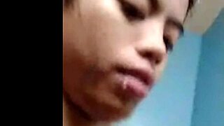 Filipina in shower, bating on vc, her small tits look so hot, damn!