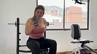 I’m so turned on watching him jerk with a dildo at the gym