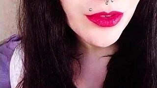 Backstage, The Hot Brunette Submits To Fetish Play