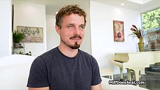 Busty Cougar Does Yoga And Anal