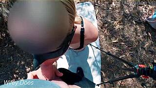 Wife Receives Cum On Big Tits During Amazing Public Blowjob Dare