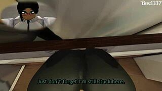 Rough doggystyle sex with big cock in office POV scene