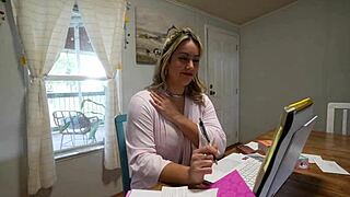 my hot step-mom grinds on my cock for her kinky video content