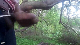 Enjoying an outdoor moment in the trees