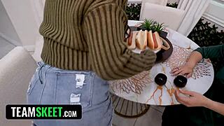 stepmom's dirty desires in a stepfamily affair of fucking and sucking