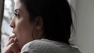 I saw this brunette with a perfect ass blow and ride hard for the camera at 21innocent com