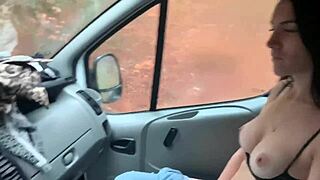 Unexpected sex in woods with bus driver