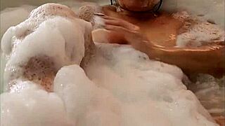 Boldly inviting friend's mom to jacuzzi for intense taboo blowjob and tits