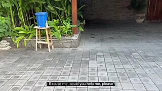 i bent over for quickie sex with friend in outdoor doggystyle