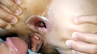 beautiful milf wife slips into stockings to lure her husband. she craves deep anal action tonight.