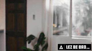 Lez Be Bad Nerdy Gal Ritchie Has Rough Scissoring Fingering With Stepsisters Bestie Adria Rae