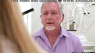 Khloe Kapri begs daddy to fuck her ass before leaving.