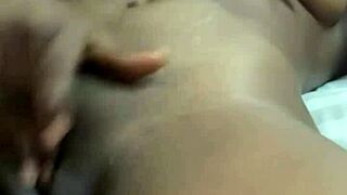 cheating girlfriend masturbates and rides her boyfriend's friend's big nigerian dick