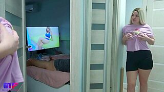 stepdaughter with big tits spying on stepdad in this daddy roleplay part 4