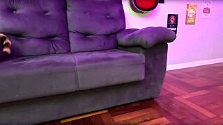 i, uh, see this small pussy with anal plug and banana inside, it's so weird but hot!