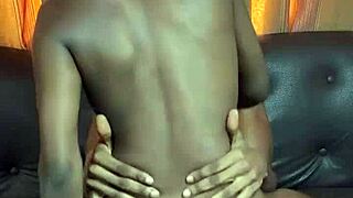 cheating girlfriend masturbates and rides her boyfriend's friend's big nigerian dick