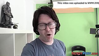 leeds nerd fingerbangs skinny brit, first time and all, tricked into it kinda