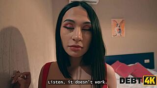 Debt4k Russian Whore Gets Punished Hard in Anal and Pussy for Smoking