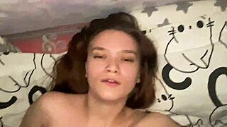 Pov stepdaughter in bed for fucking and cum in mouth 😈